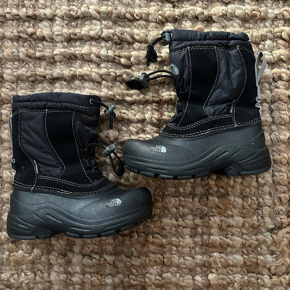 The North Face Kids Waterproof Winter Snow Boots Black US 10 Excellent Condition